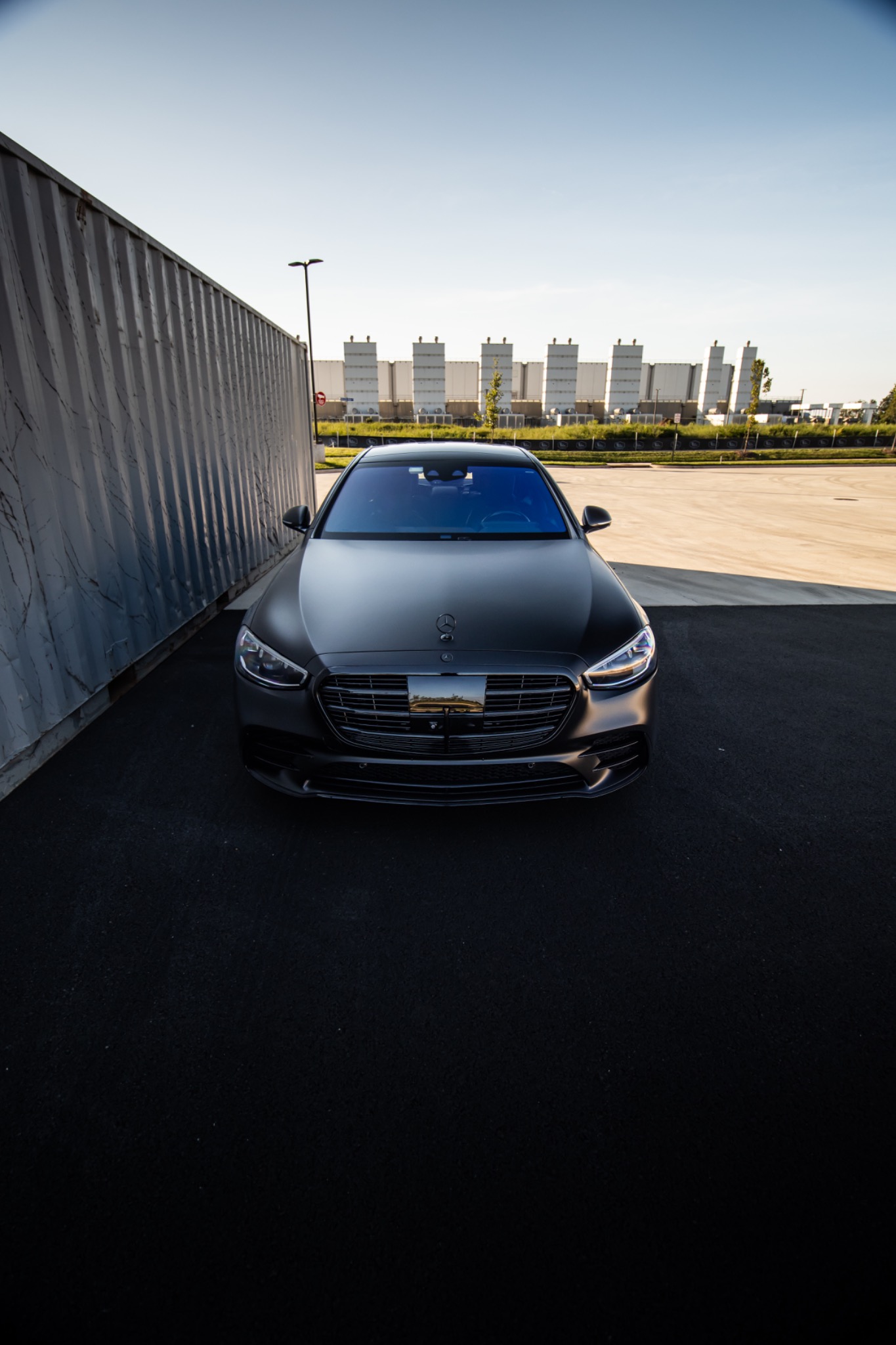 Mercedes-Benz S 500 Satin Black Color-Change Vinyl Wrap — view 2