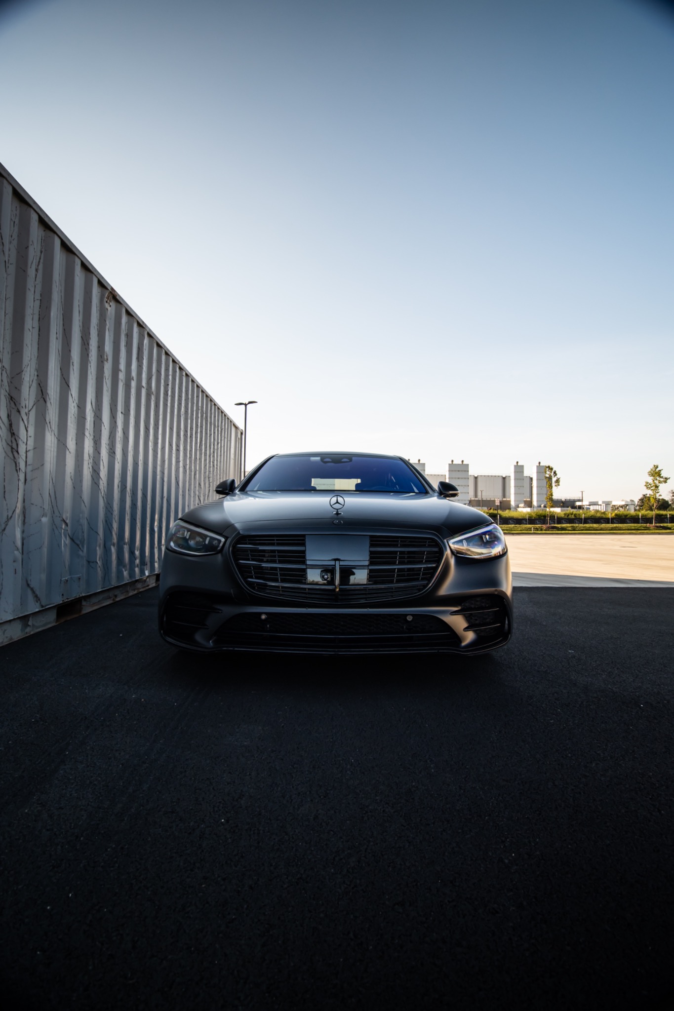 Mercedes-Benz S 500 Satin Black Color-Change Vinyl Wrap — view 3