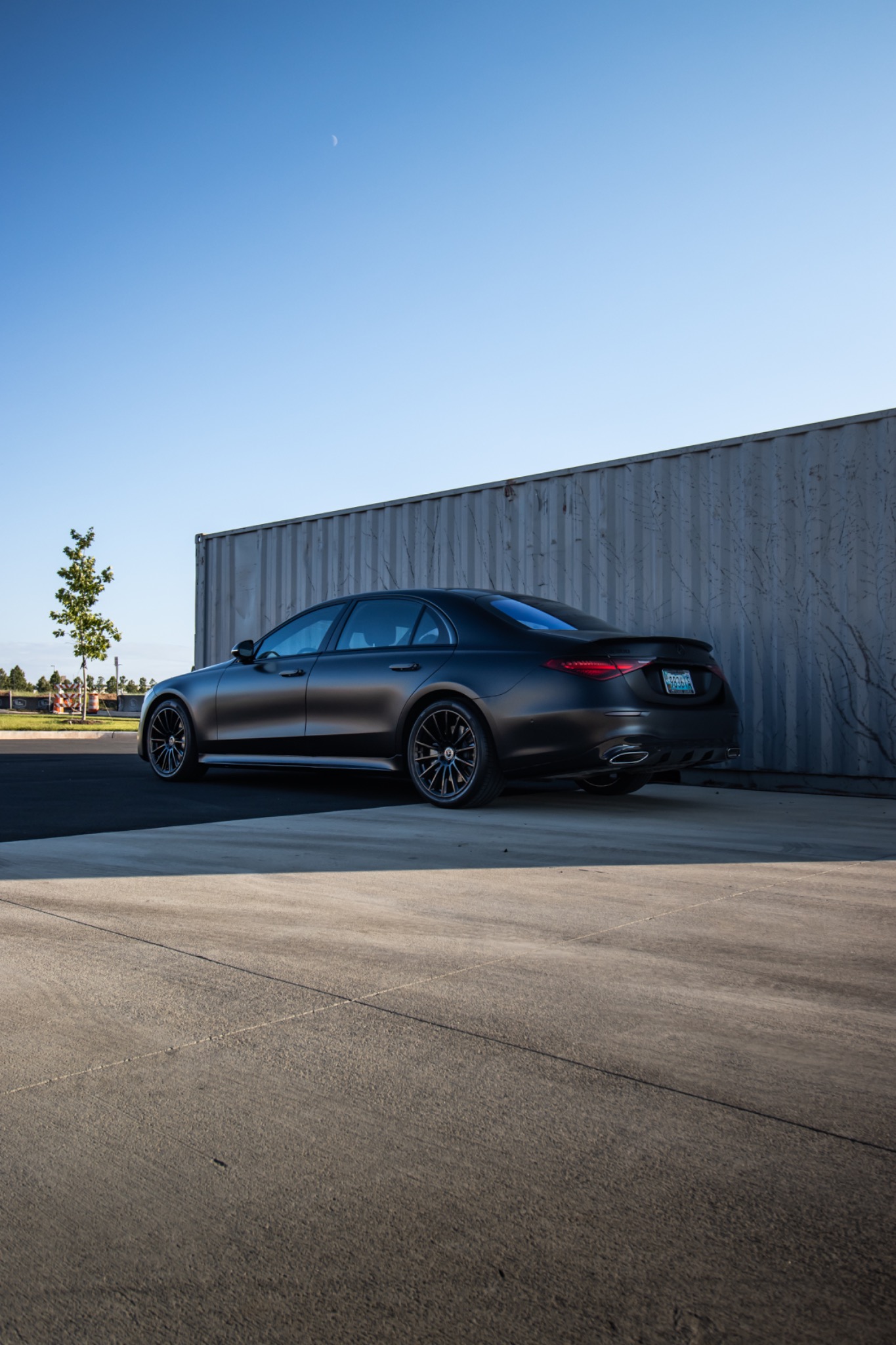 Mercedes-Benz S 500 Satin Black Color-Change Vinyl Wrap — view 4